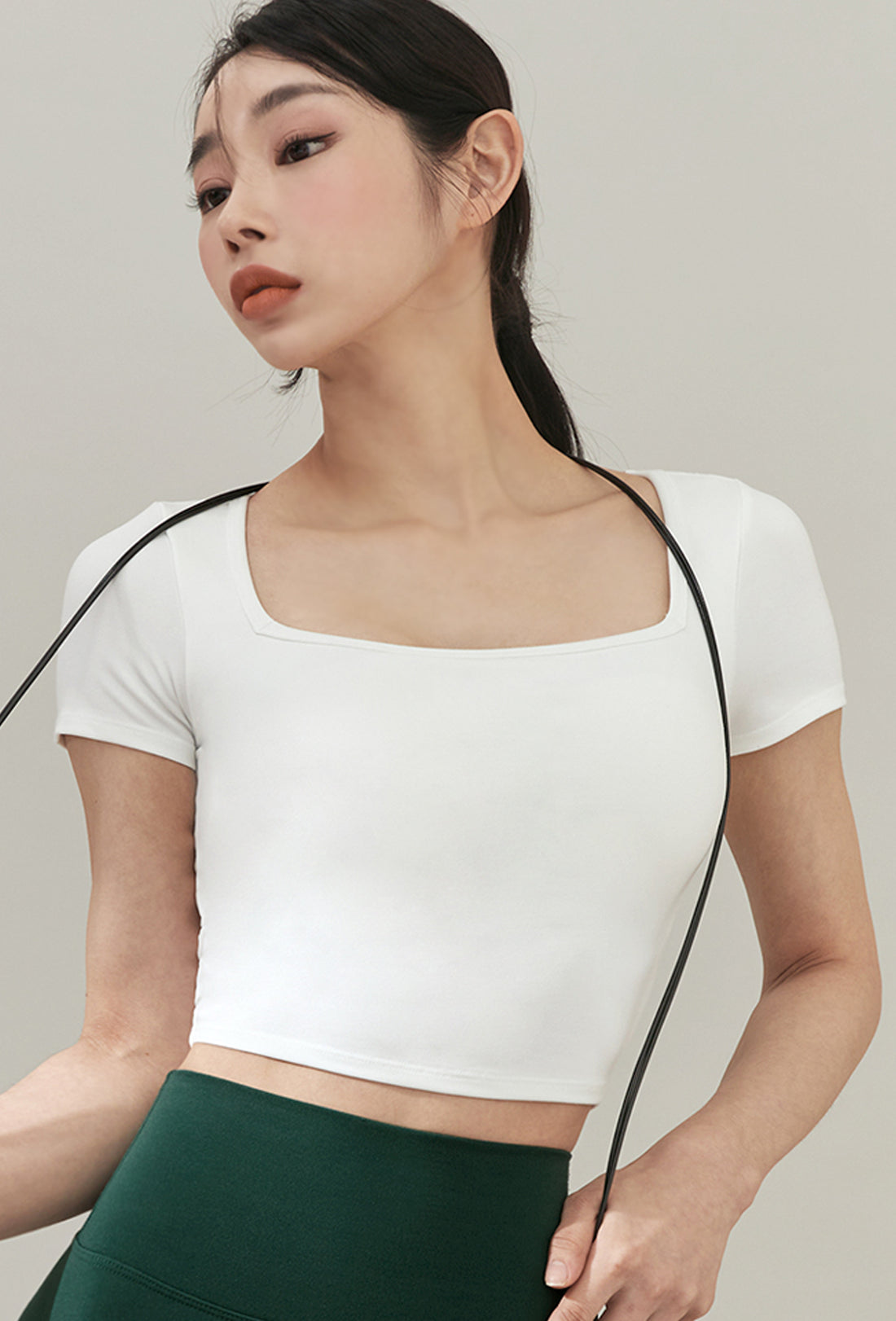 XELLA™ Intention Wide Square Croptop - Ivory