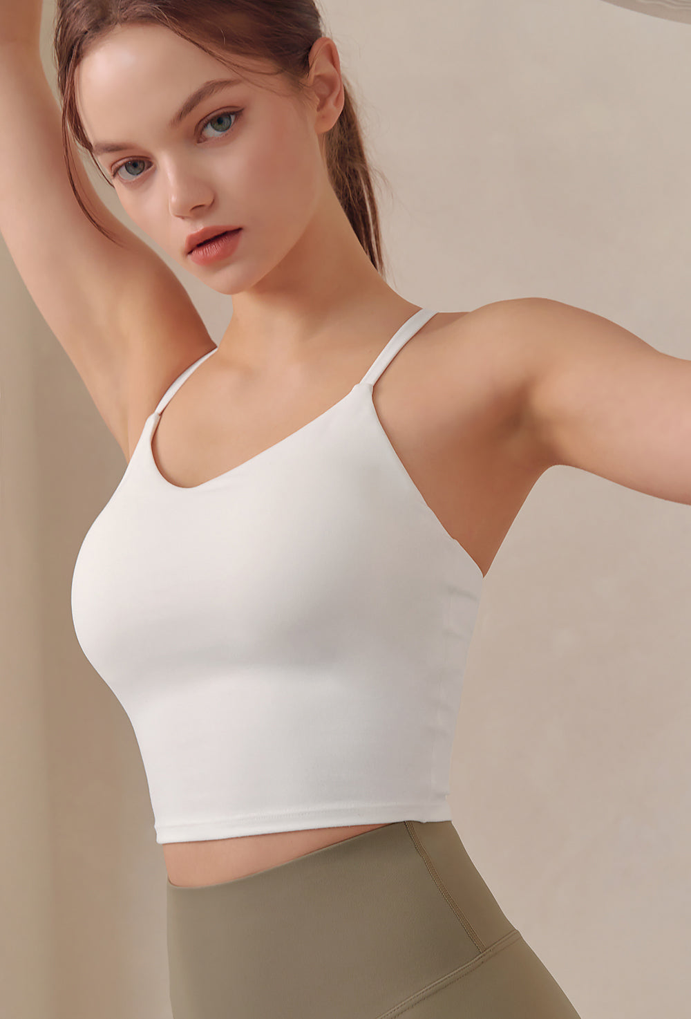 Back Line Bra Top - Ivory