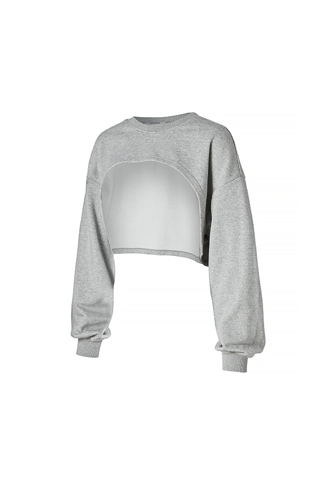 Layered Sweatshirt - Melange Gray