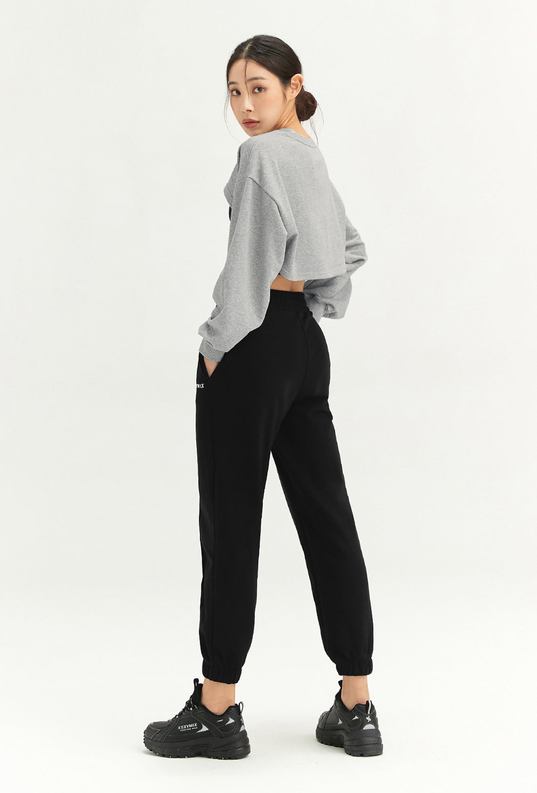 Layered Sweatshirt - Melange Gray