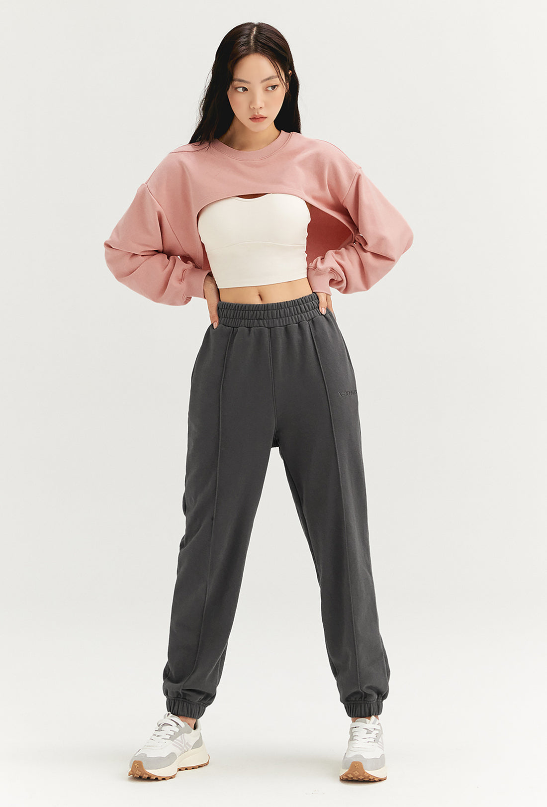 Layered Sweatshirt - Pink Blossom