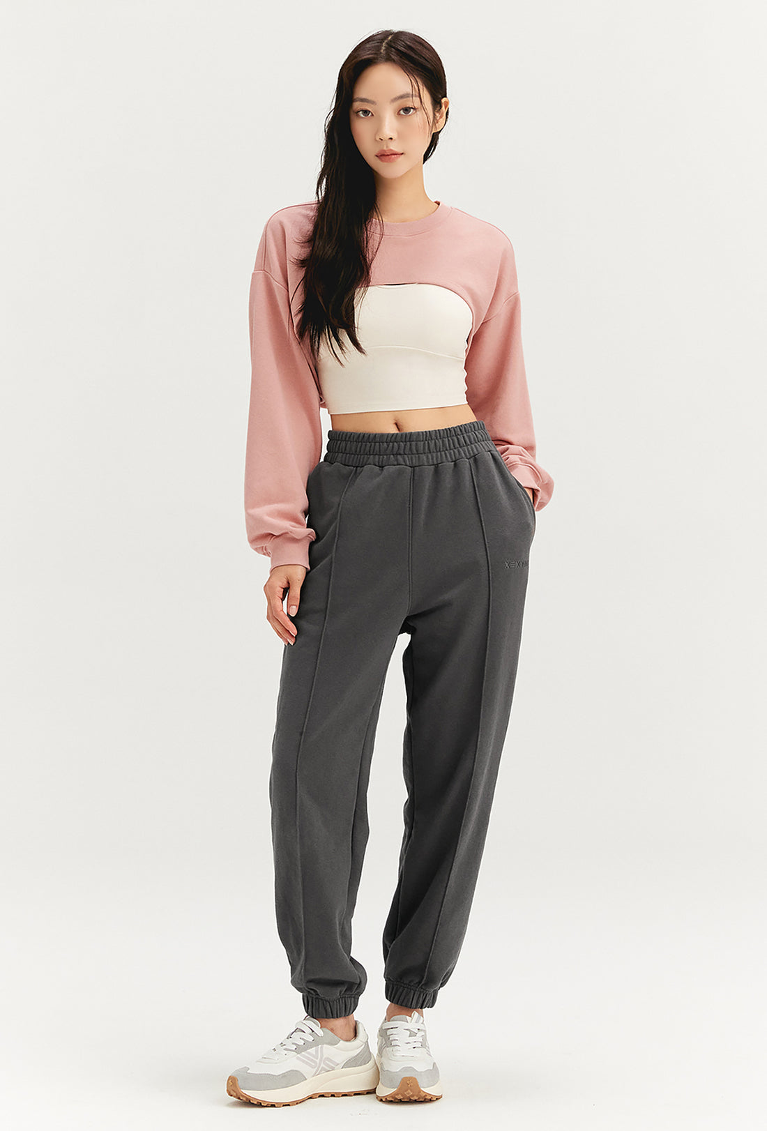 Layered Sweatshirt - Pink Blossom