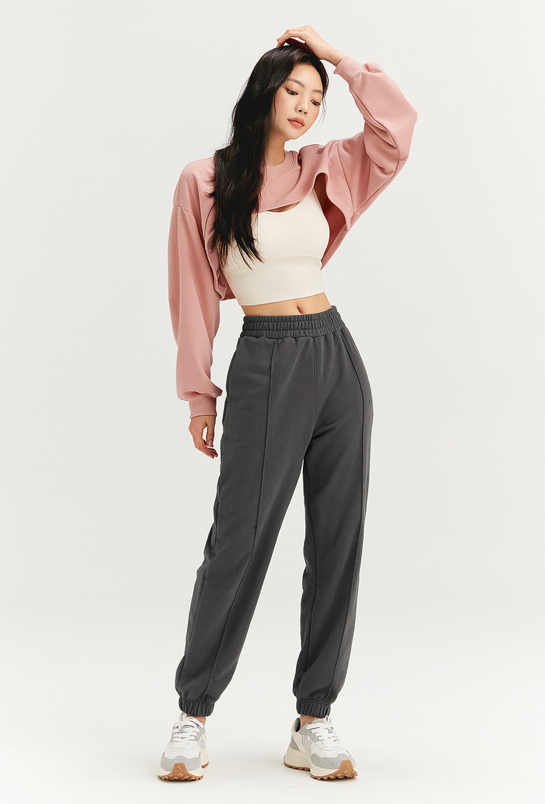 Layered Sweatshirt - Pink Blossom