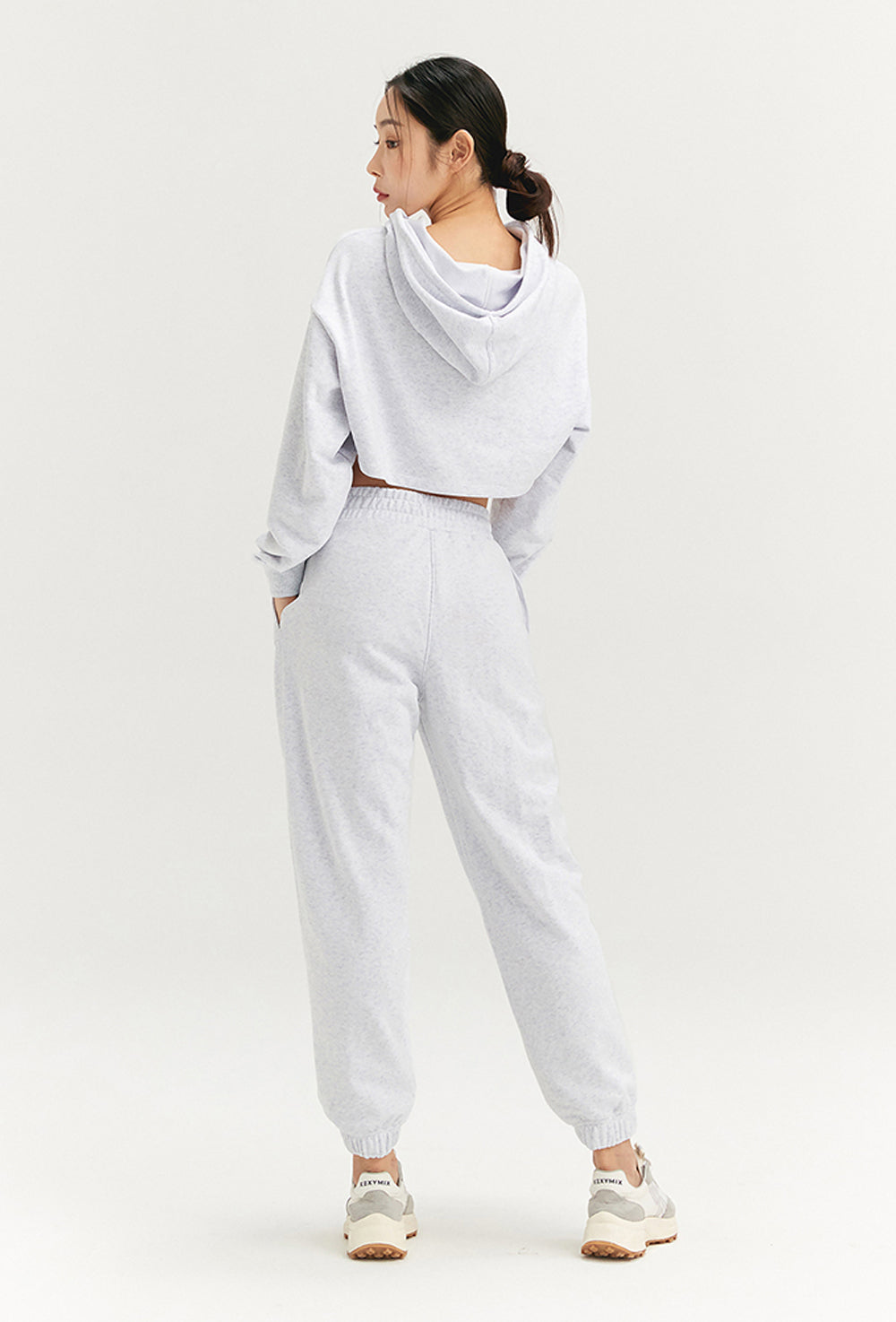 Layered Hood Sweatshirt - Light Melange