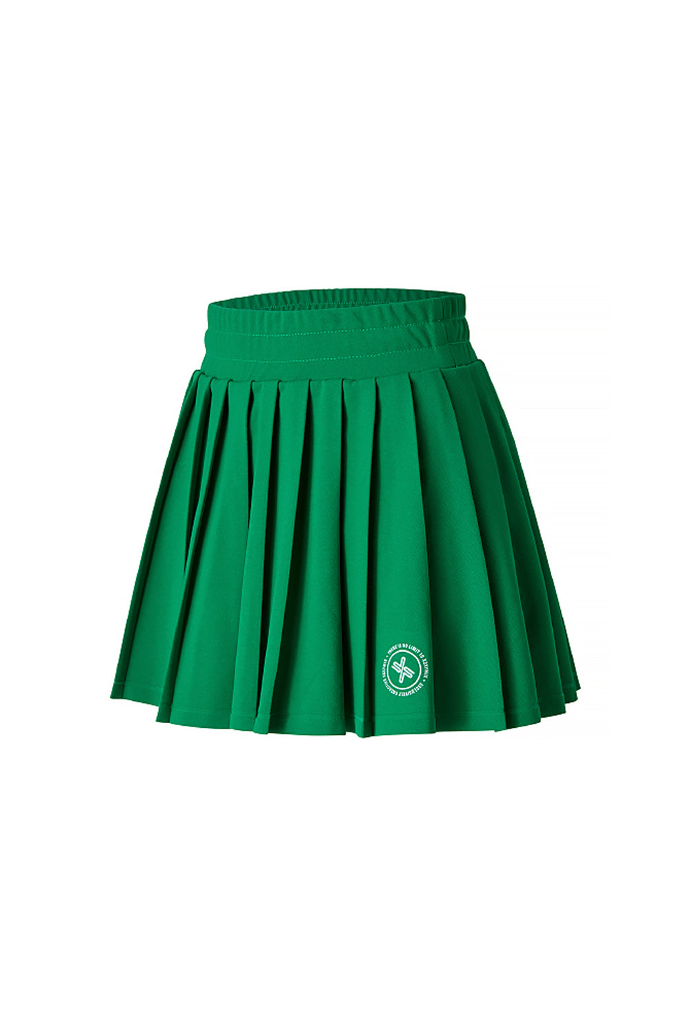 Pique Pleated Banding Skirt - Pepper Green