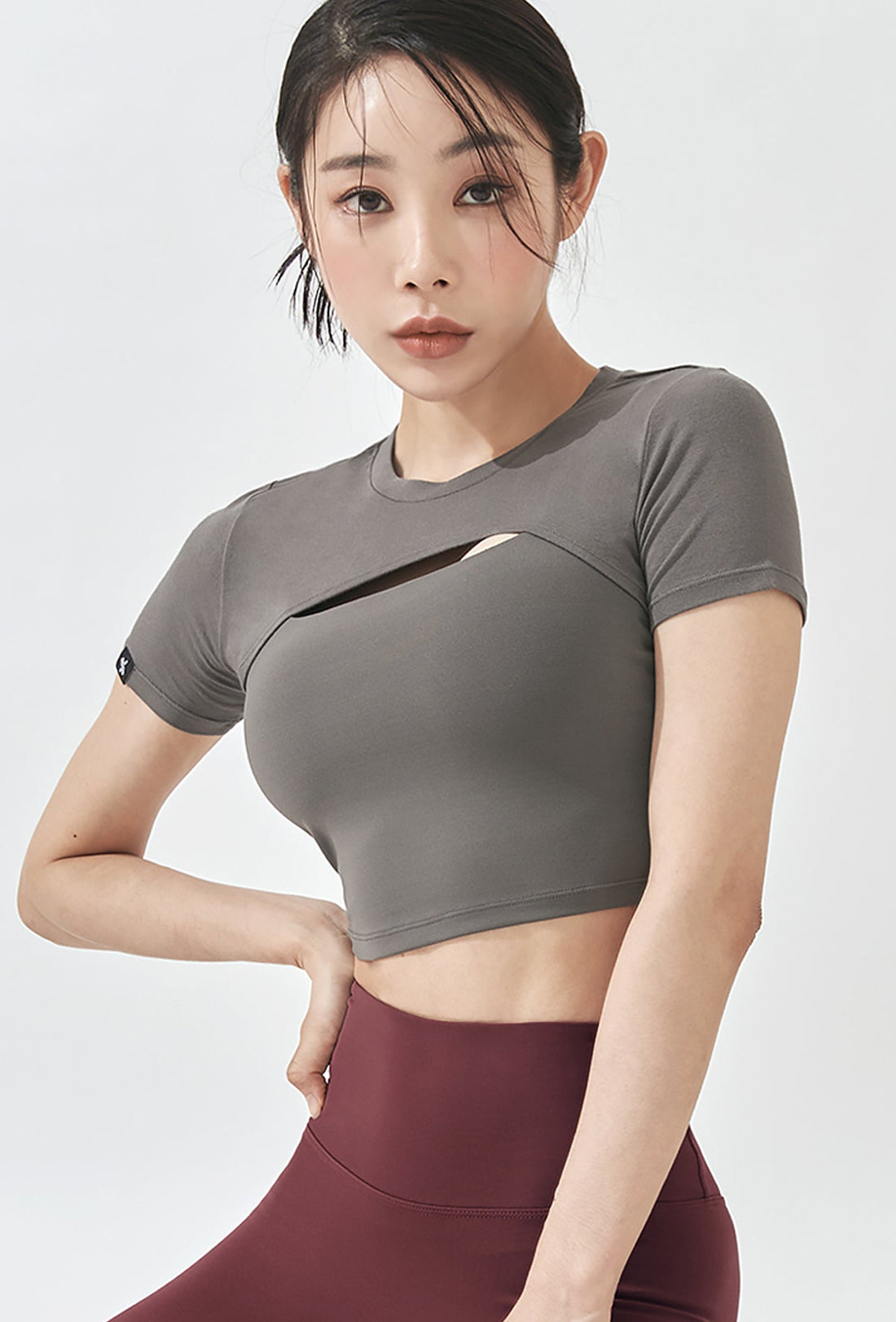 XEXYMIX Soft touch Layered Short Sleeve - Toff Gray