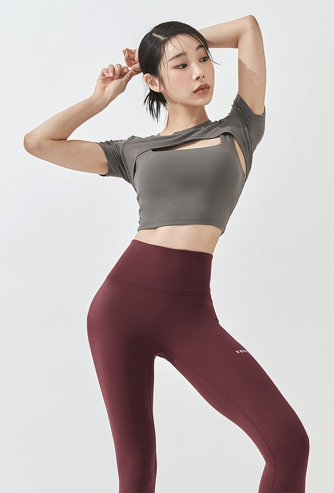 XEXYMIX Soft touch Layered Short Sleeve - Toff Gray