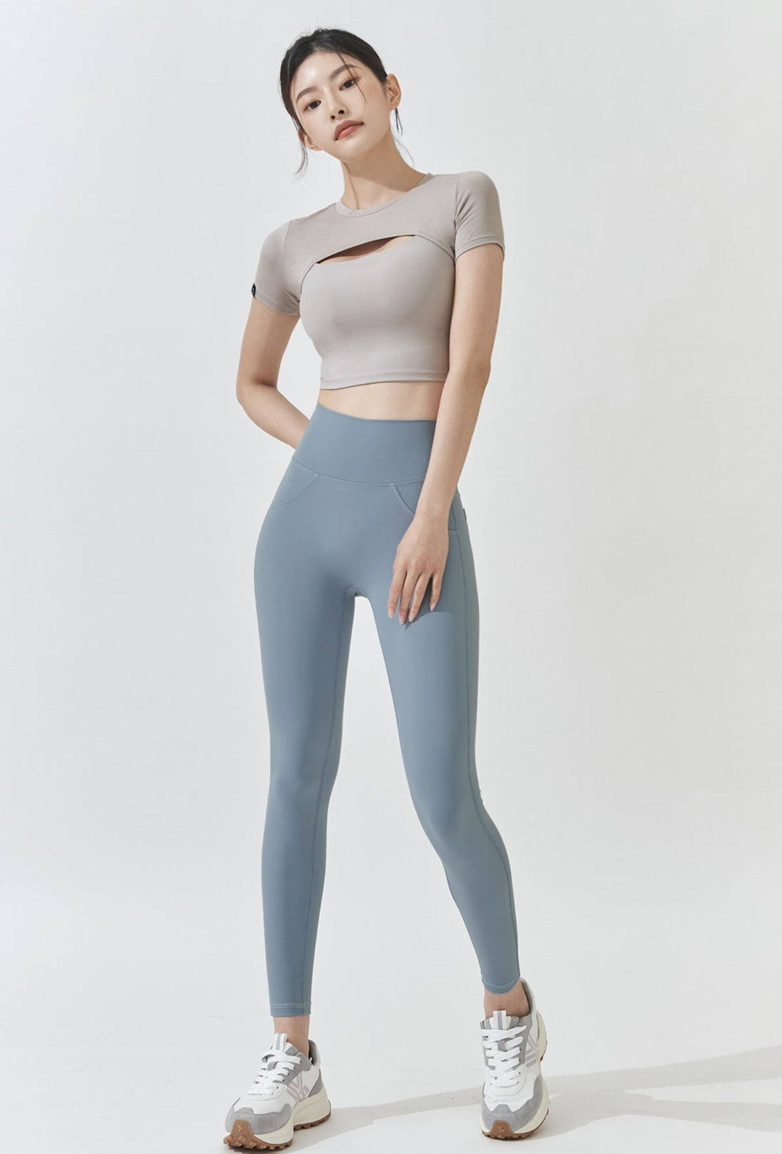 XEXYMIX Soft touch Layered Short Sleeve - Mellow Gray