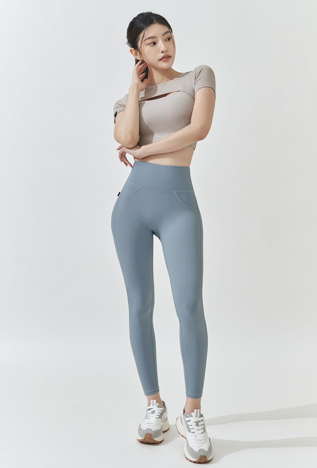 XEXYMIX Soft touch Layered Short Sleeve - Mellow Gray