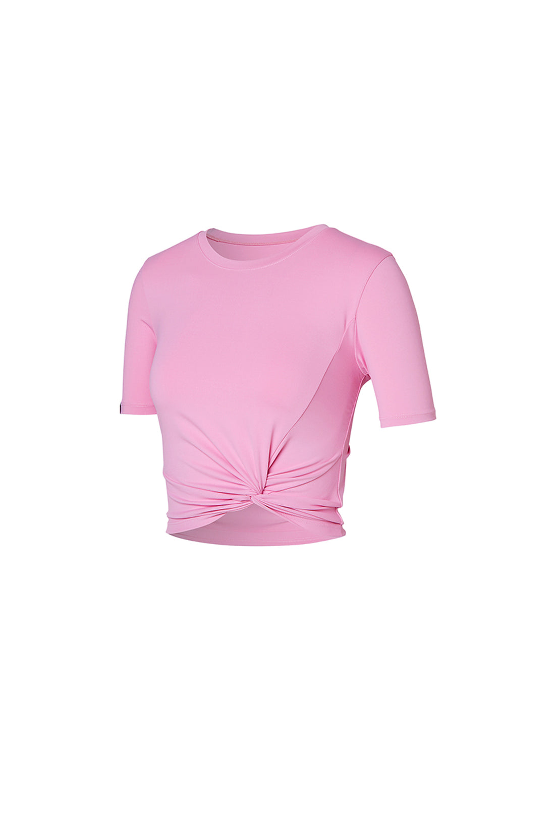 Fresh Feather Twist Crop Short Sleeve - Glory Pink