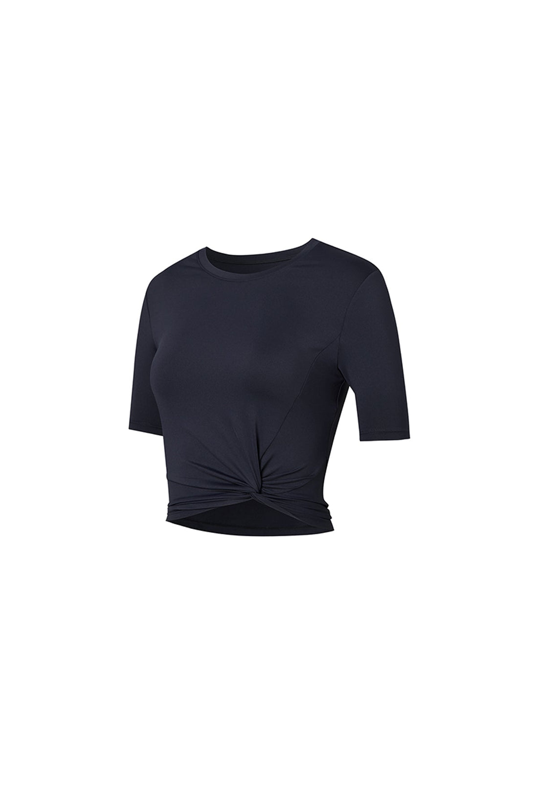 XEXYMIX Fresh Feather Twist Crop Short Sleeve - Dark Night