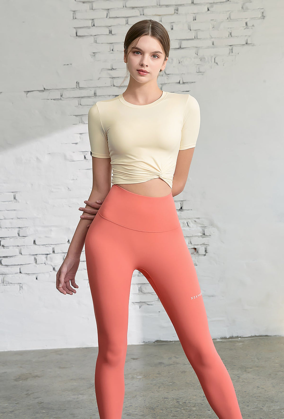 Fresh Feather Twist Crop Short Sleeve - Choucream Yellow