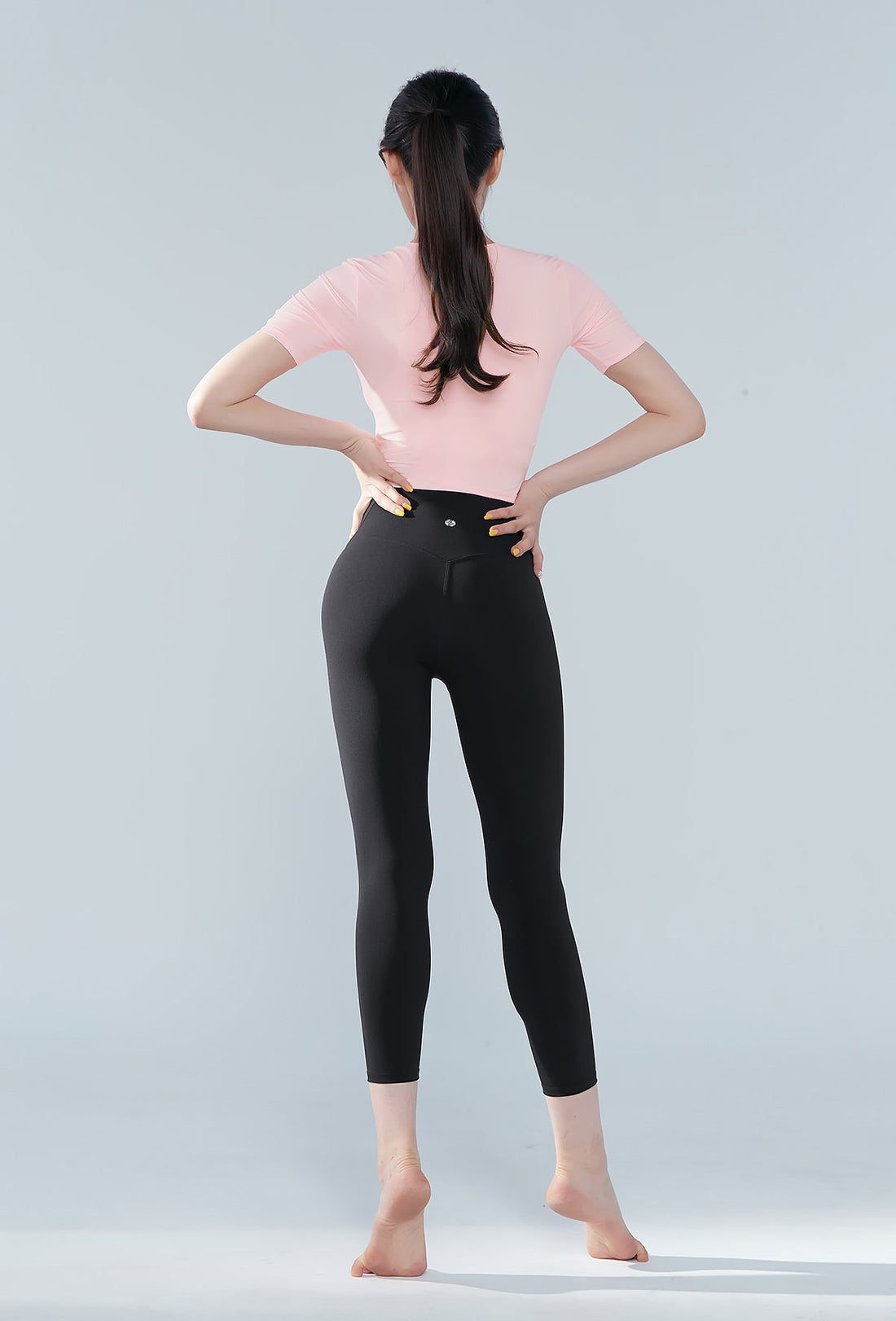 XEXYMIX Fresh Feather Twist Crop Short Sleeve - Jelly Pink