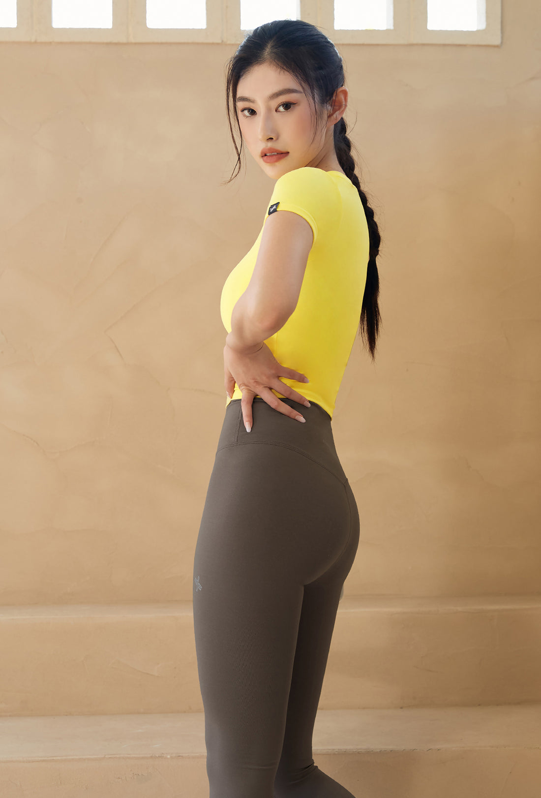 XEXYMIX V-Up 3D Plus Leggings - Walnut beige
