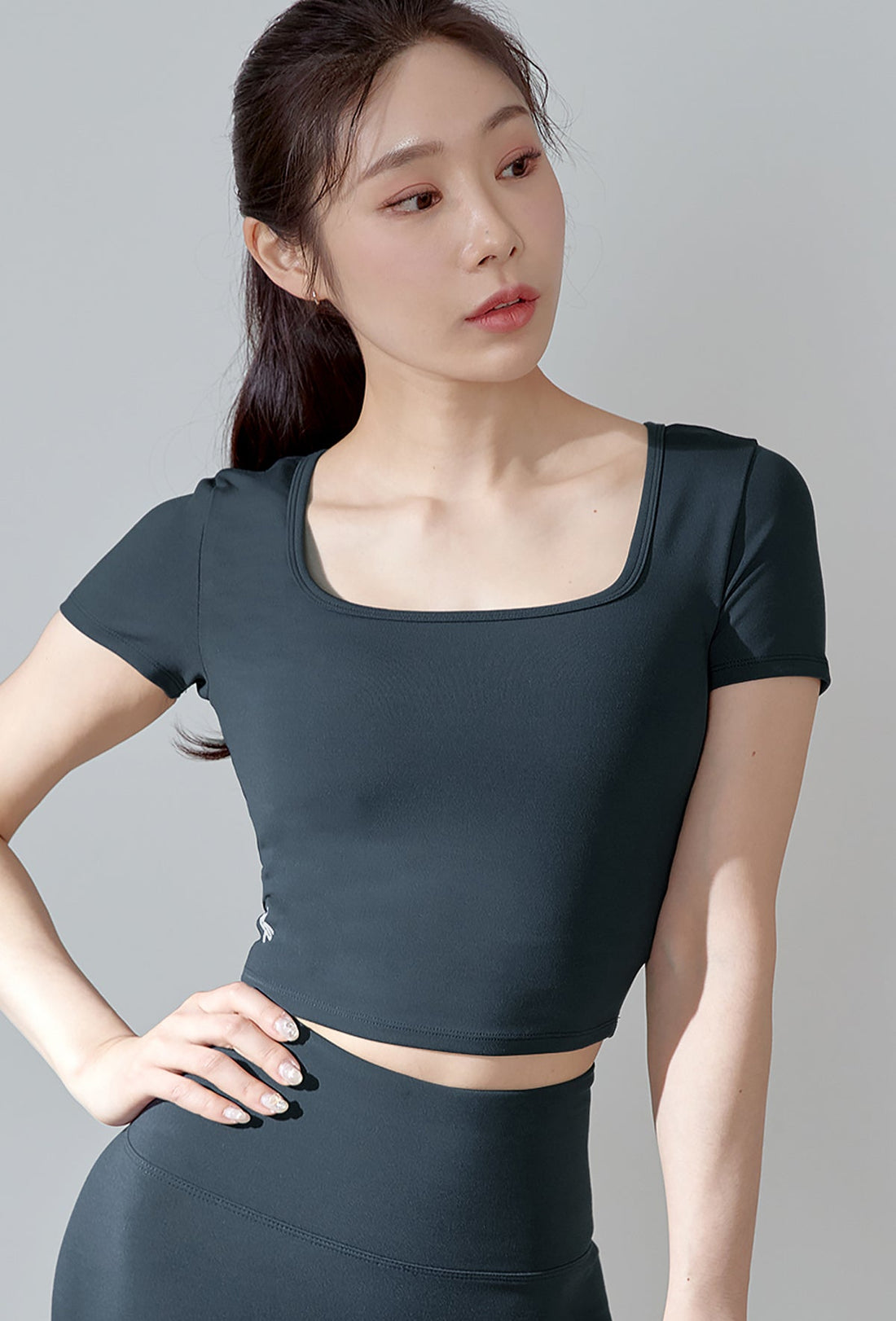 XEXYMIX XELLA™ Intention Crop Top - Saphire Deep Green