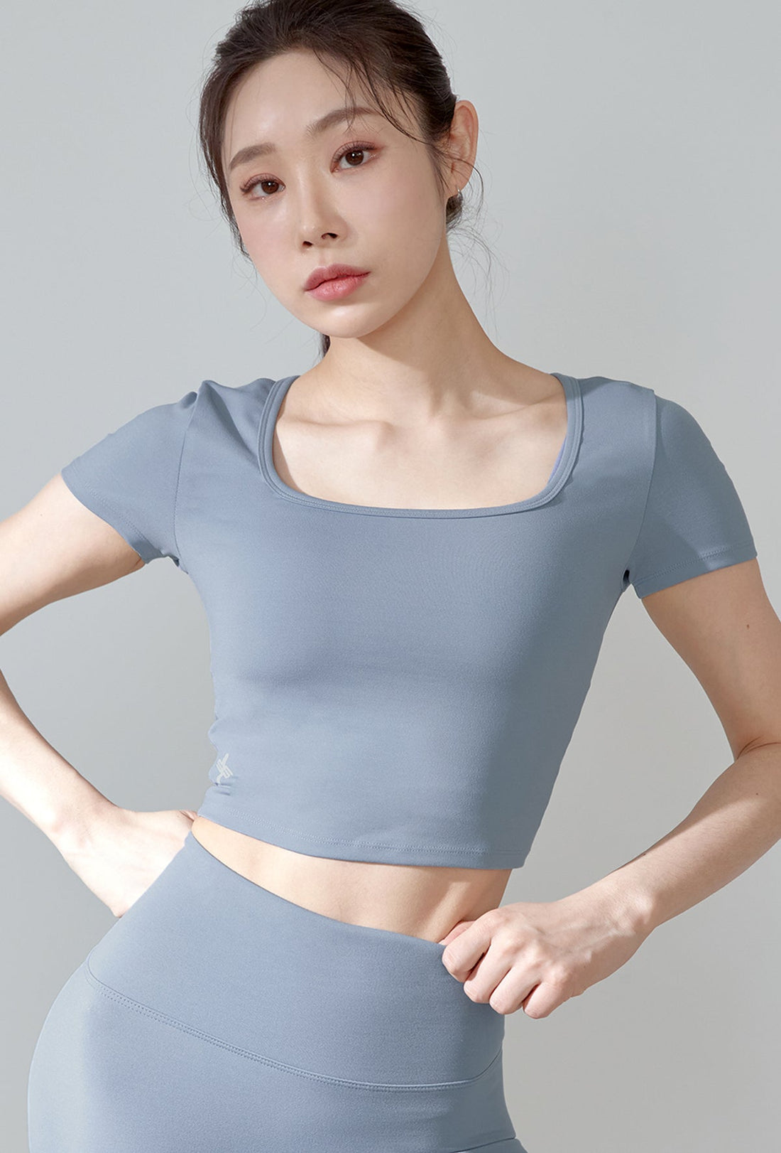 XEXYMIX XELLA™ Intention Crop Top - Ash Blue