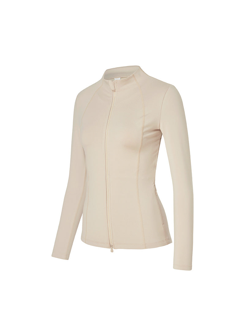 XELLA Intention Slim Fit Zip-up Jacket - Swan Beige