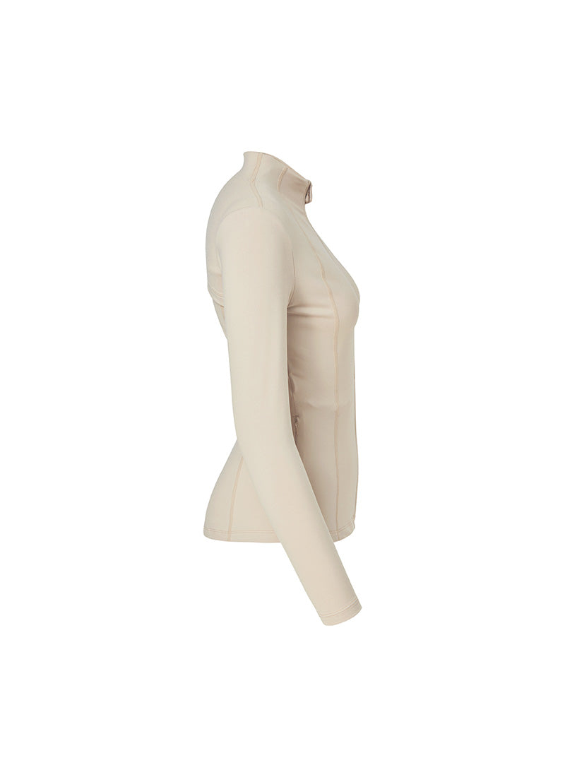 XELLA Intention Slim Fit Zip-up Jacket - Swan Beige