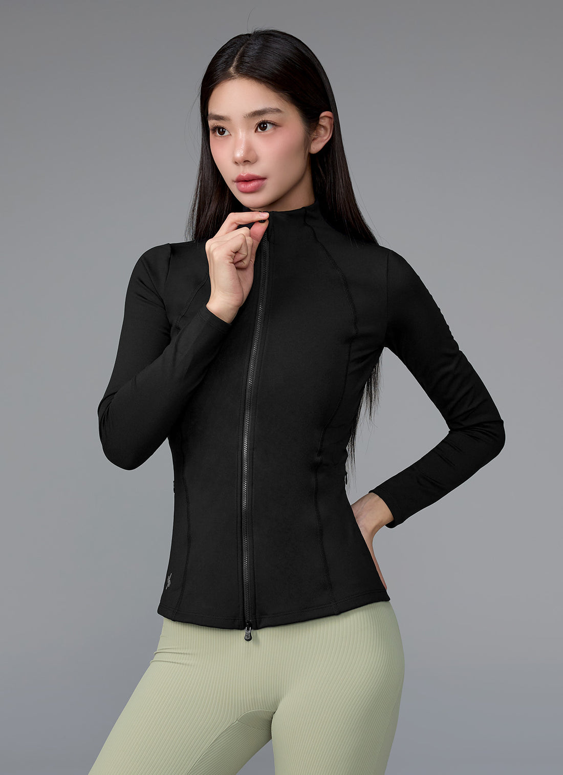 XELLA Intention Slim Fit Zip-up Jacket - Black
