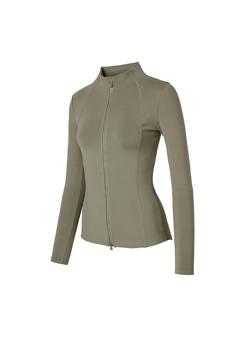 XELLA Intention Slim Fit Zip-up Jacket - Deal Khaki