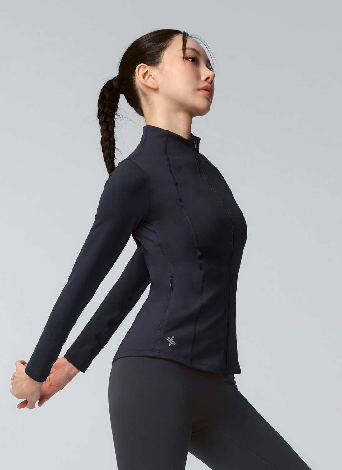 XELLA Intention Slim Fit Zip-up Jacket - Shimmer Navy