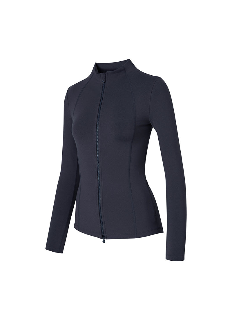 XELLA Intention Slim Fit Zip-up Jacket - Shimmer Navy