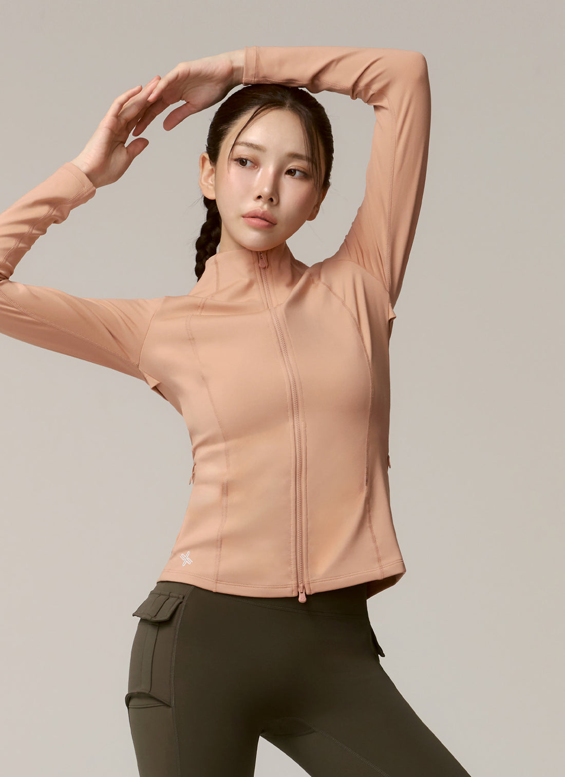 XELLA Intention Slim Fit Zip-up Jacket - Awesome Peach