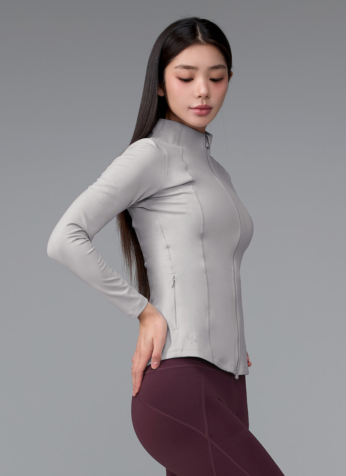 XELLA Intention Slim Fit Zip-up Jacket - Rainy Day