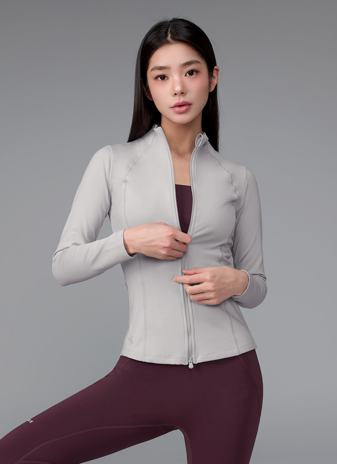 XELLA Intention Slim Fit Zip-up Jacket - Rainy Day