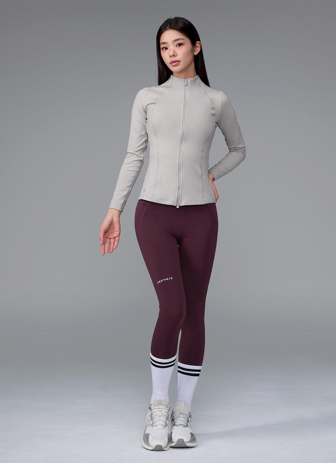 XELLA Intention Slim Fit Zip-up Jacket - Rainy Day