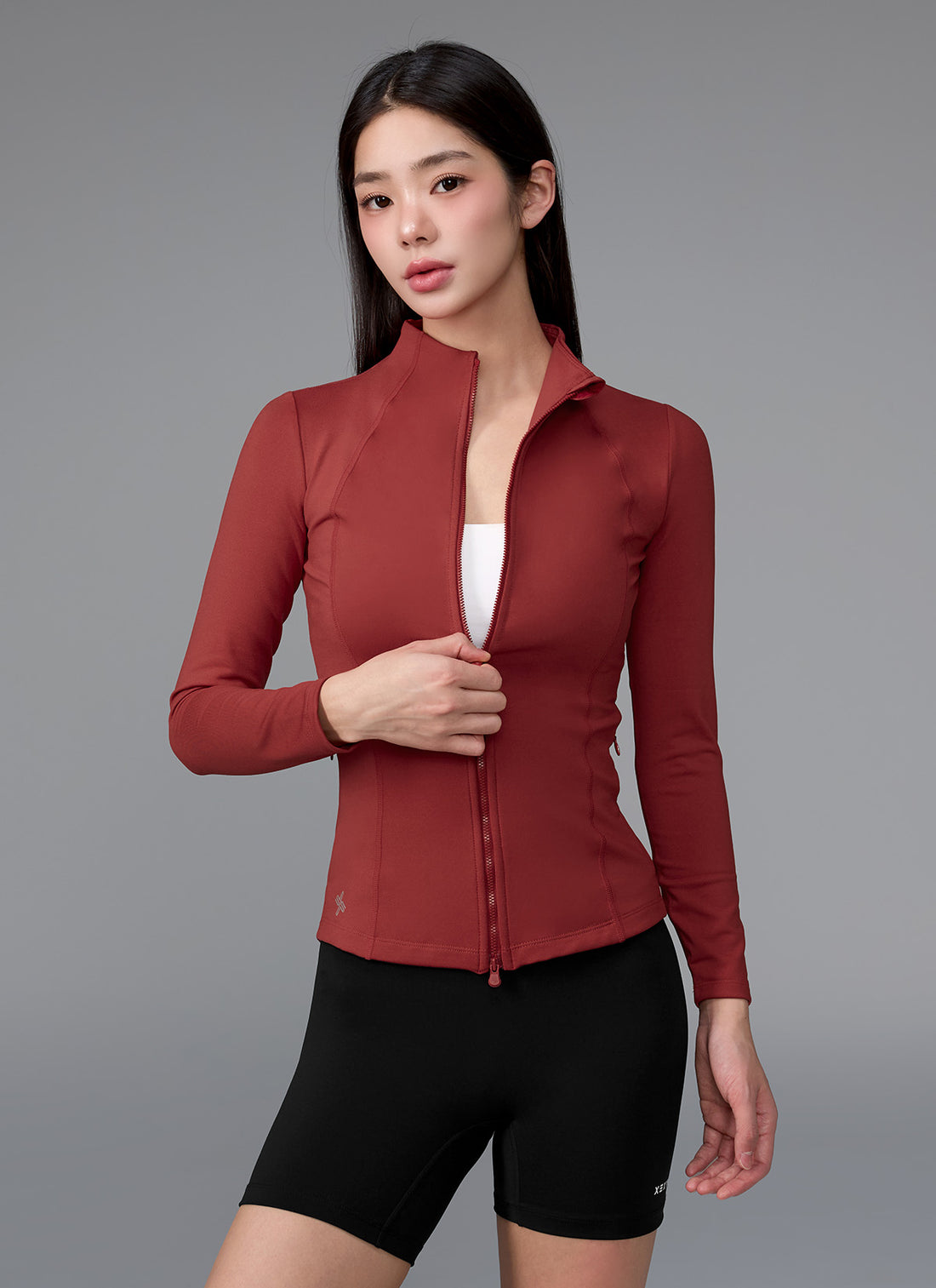 XELLA Intention Slim Fit Zip-up Jacket - Bunt Red