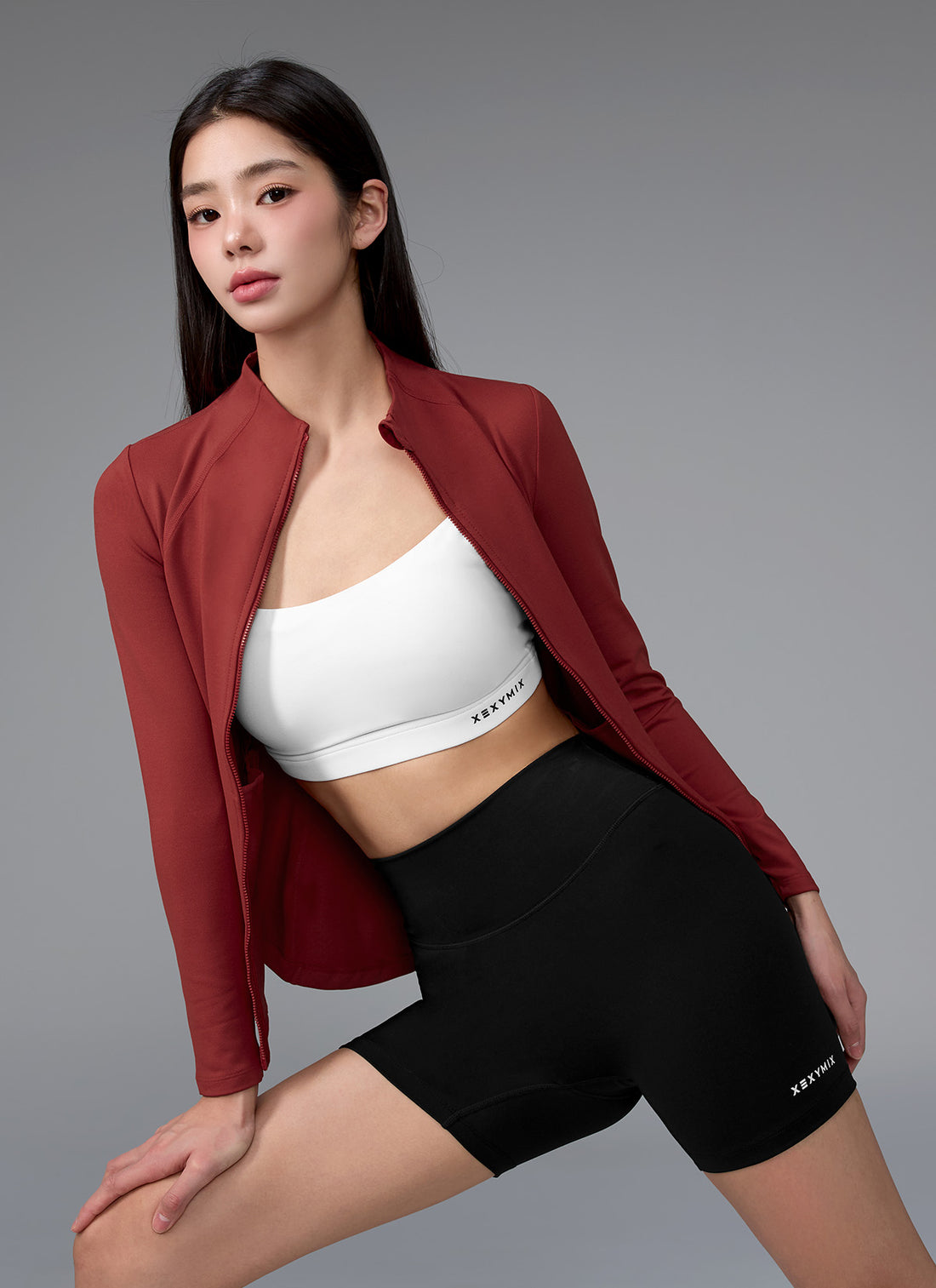 XELLA Intention Slim Fit Zip-up Jacket - Bunt Red
