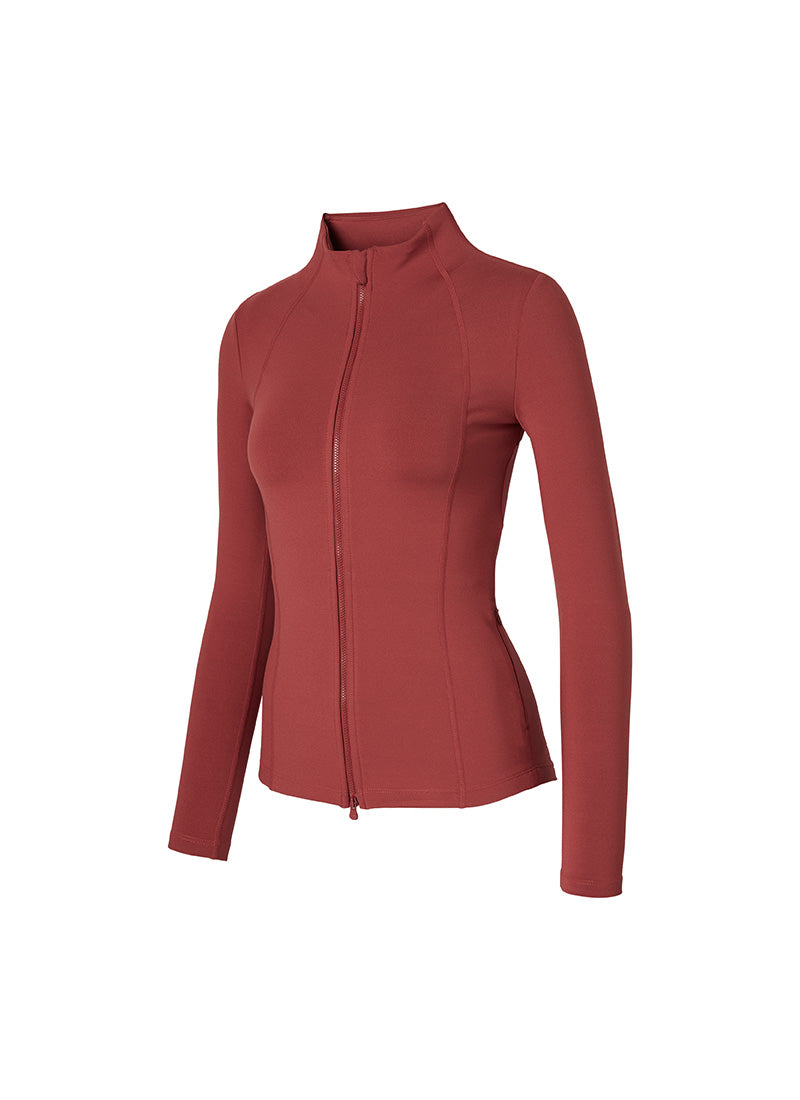 XELLA Intention Slim Fit Zip-up Jacket - Bunt Red