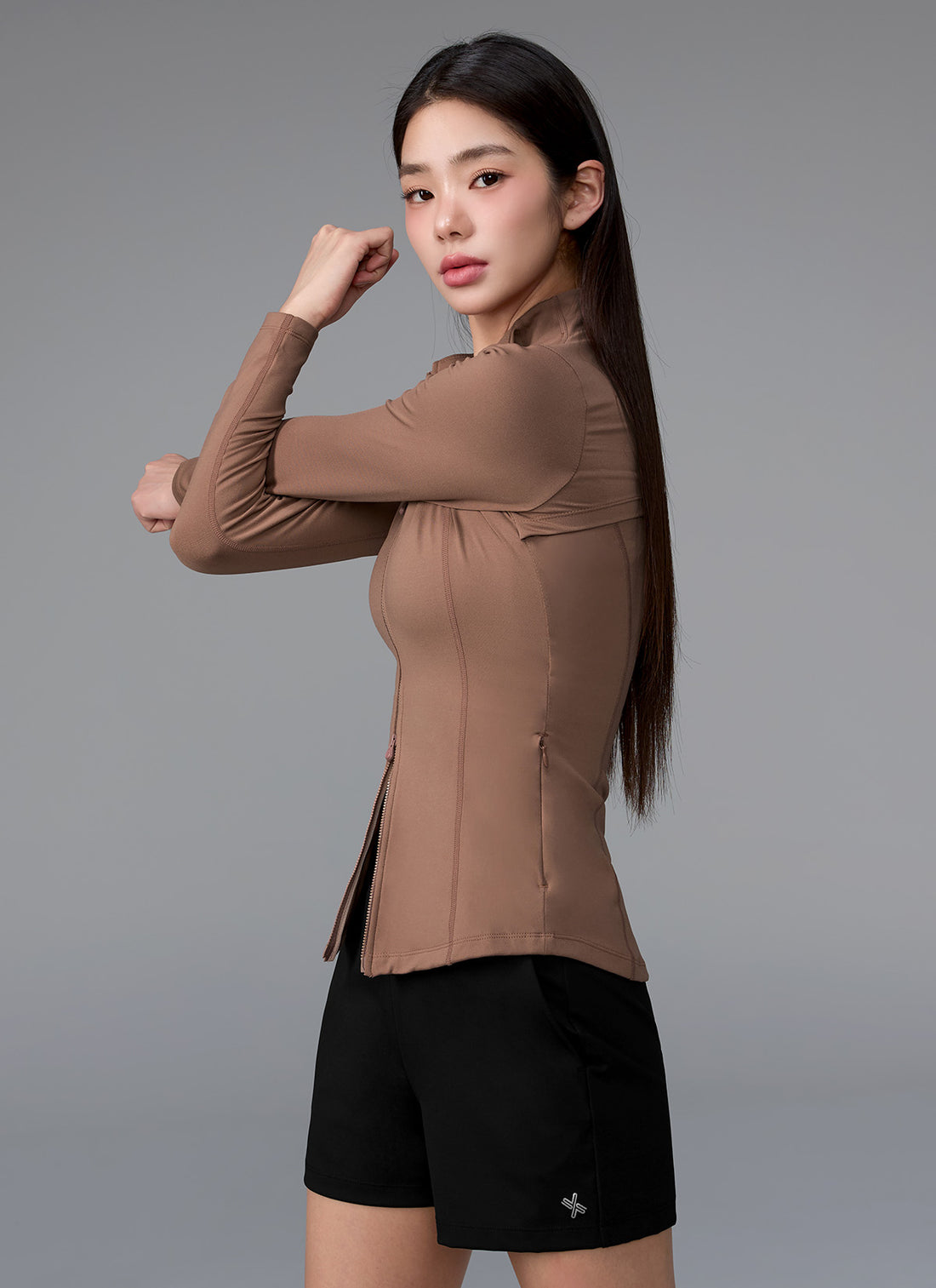 XELLA Intention Slim Fit Zip-up Jacket - Rose Toff