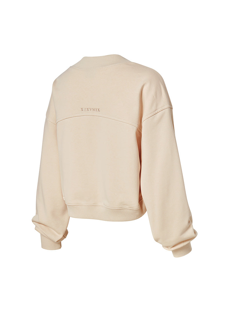 Soft Cotton Balloon Bolero - Flat Beige
