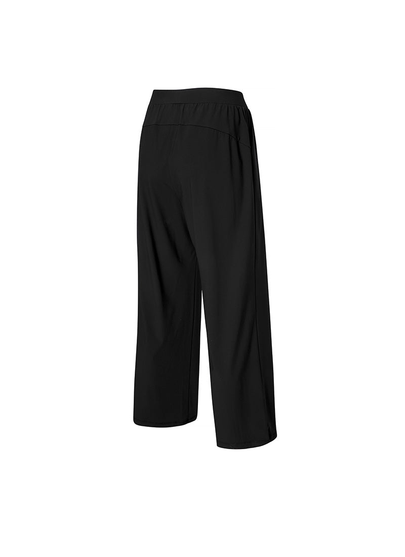 Tricot Pintuck Wide Pants - Black