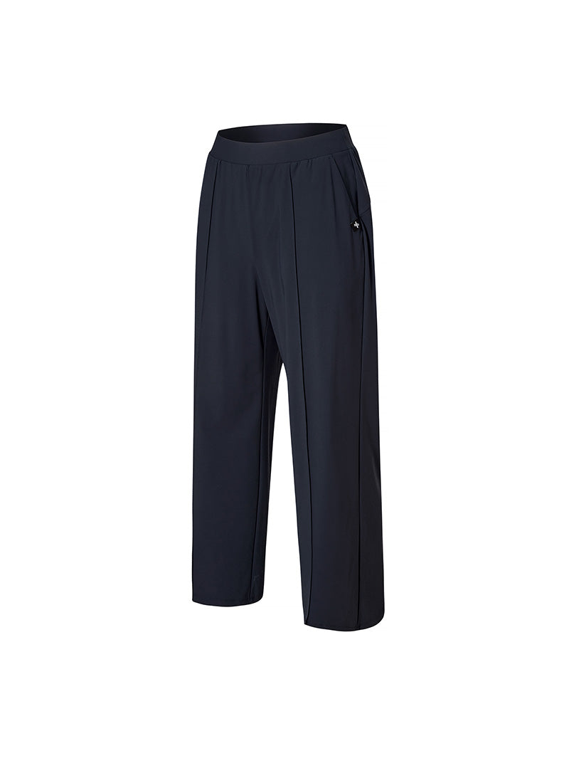 Tricot Pintuck Wide Pants - Fluffy Navy