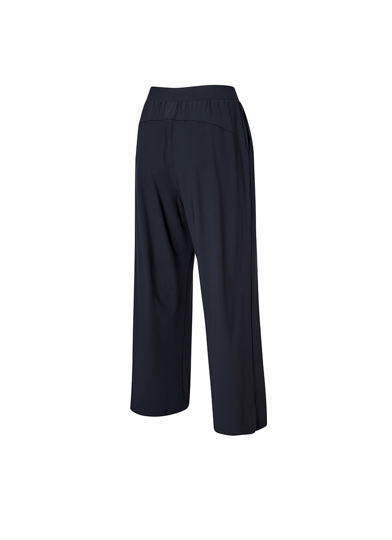 Tricot Pintuck Wide Pants - Fluffy Navy
