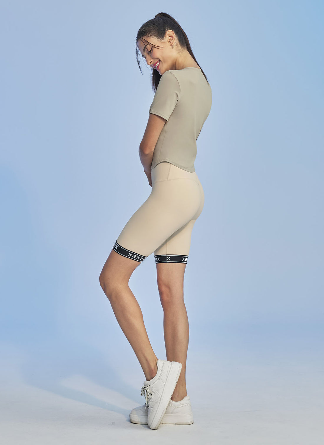 Ice Feather Crop Short Sleeve - Moon Beam Beige