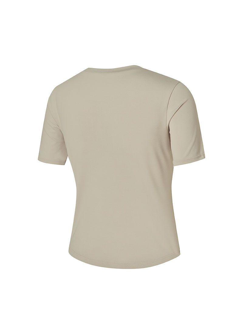 Ice Feather Crop Short Sleeve - Moon Beam Beige