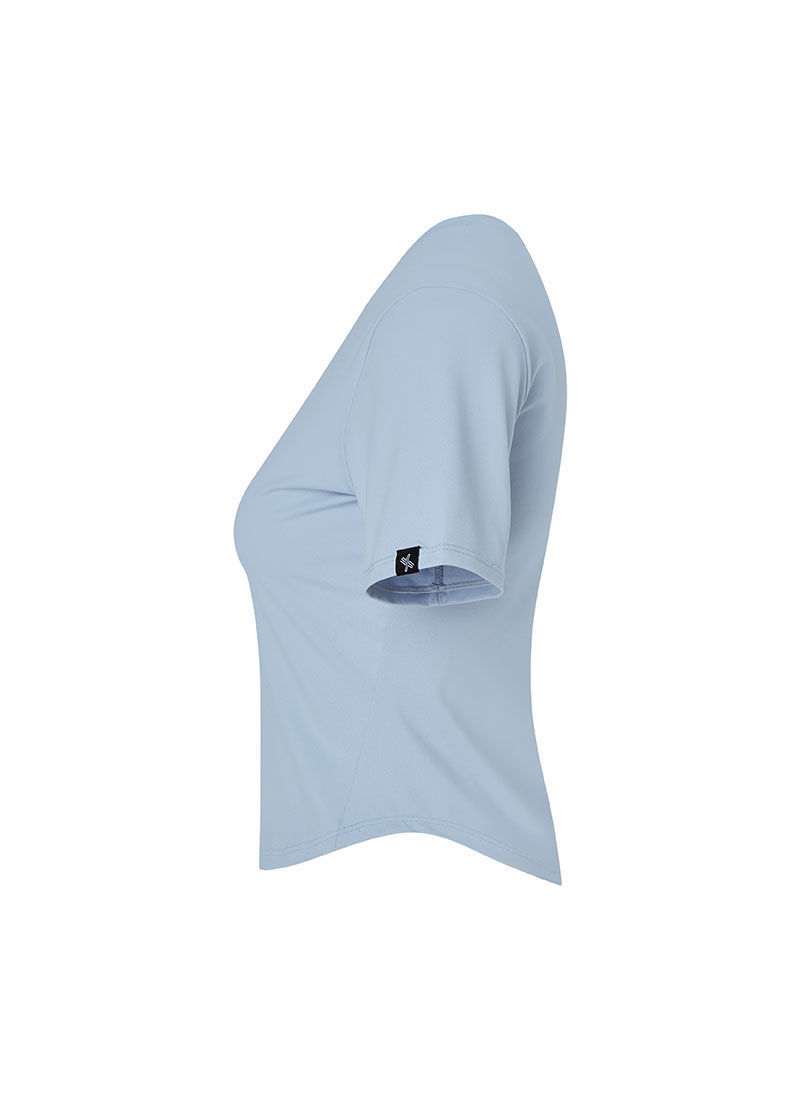 Ice Feather Crop Short Sleeve - Iceland Blue