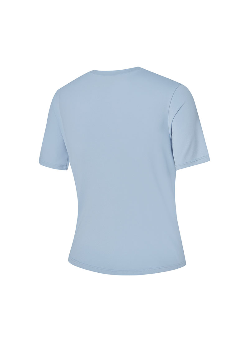 Ice Feather Crop Short Sleeve - Iceland Blue