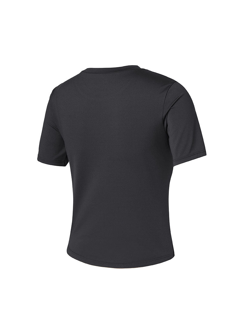 Ice Feather Crop Short Sleeve - Dark Gray