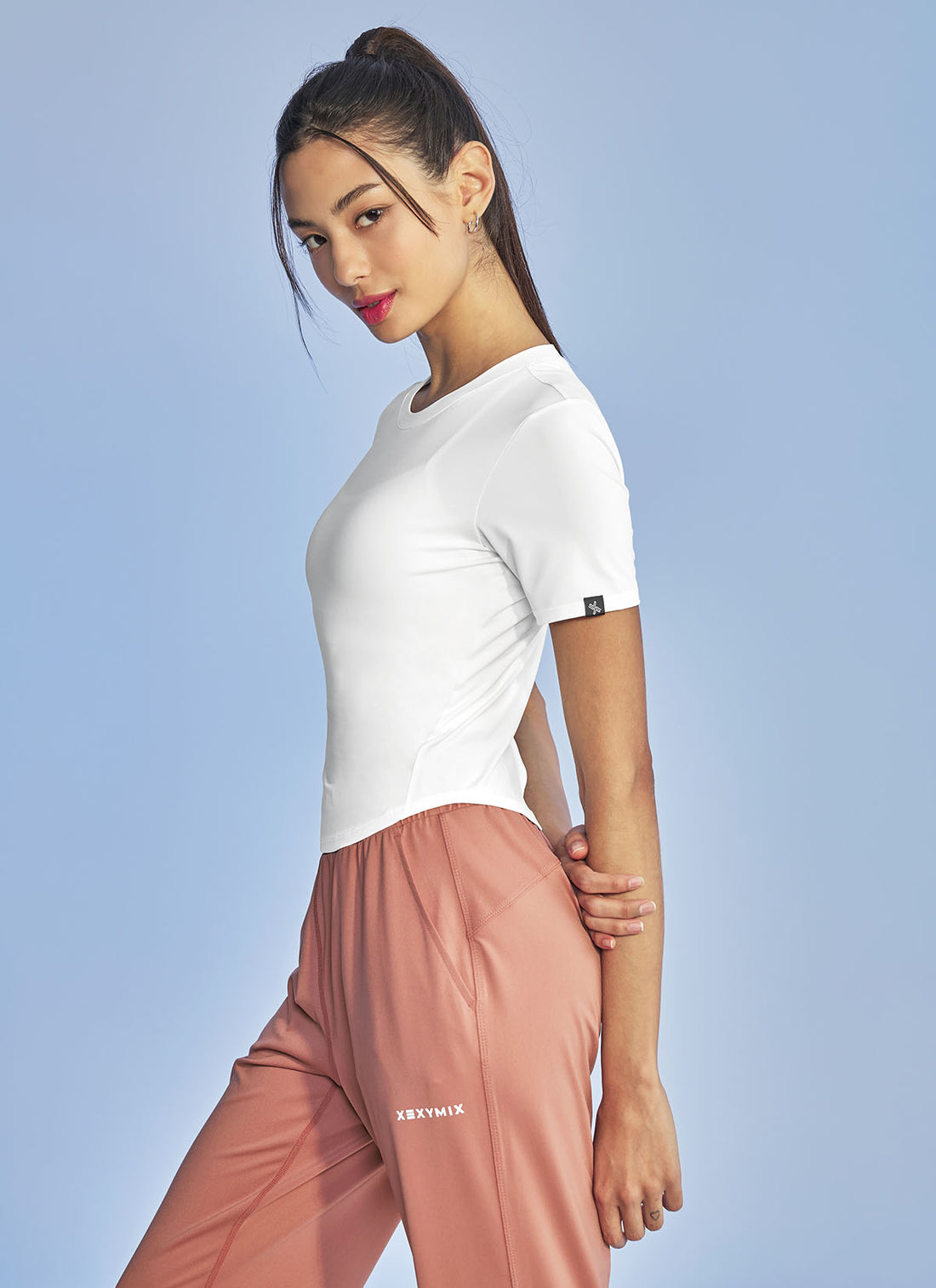 Ice Feather Crop Short Sleeve - White Ivory