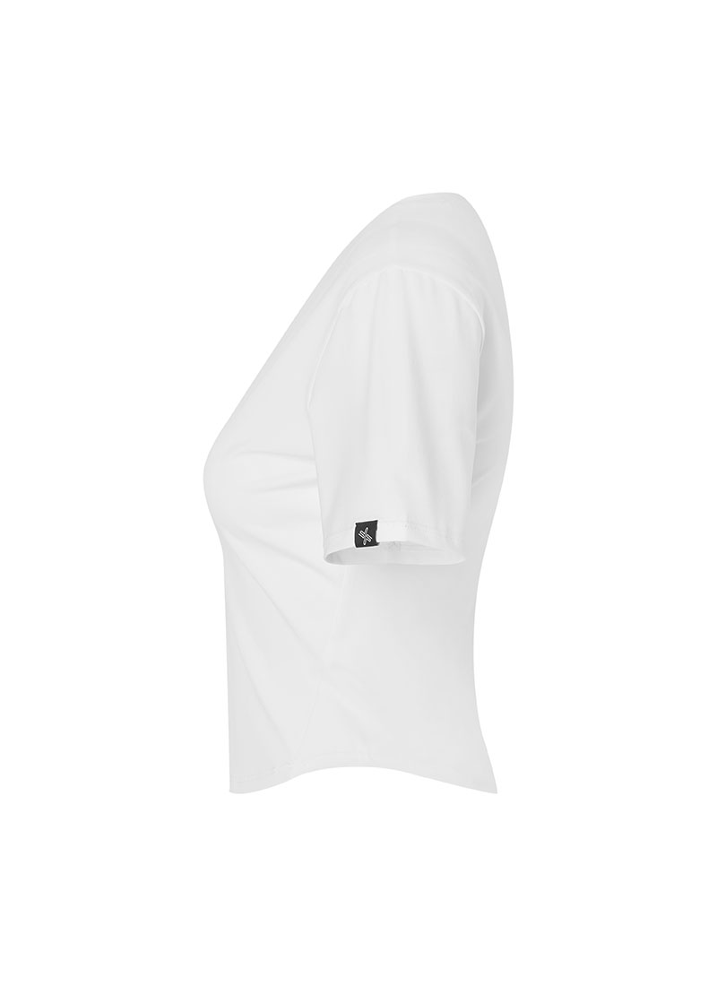 Ice Feather Crop Short Sleeve - White Ivory