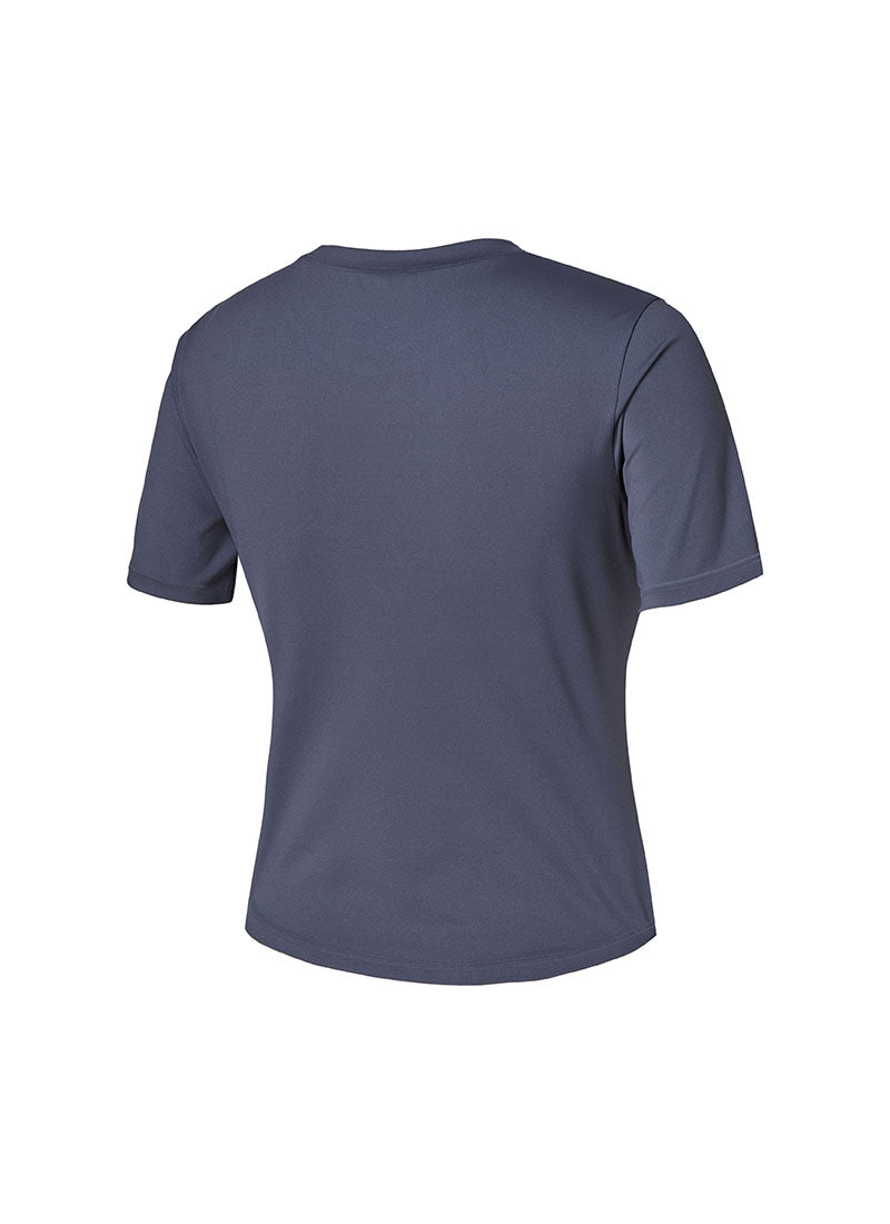 Ice Feather Crop Short Sleeve - Night Shadow
