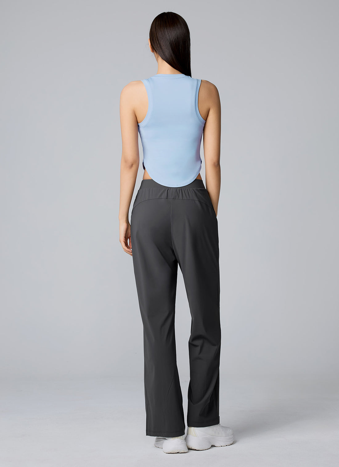 Tricot Pintuck Wide Pants - Stella Gray