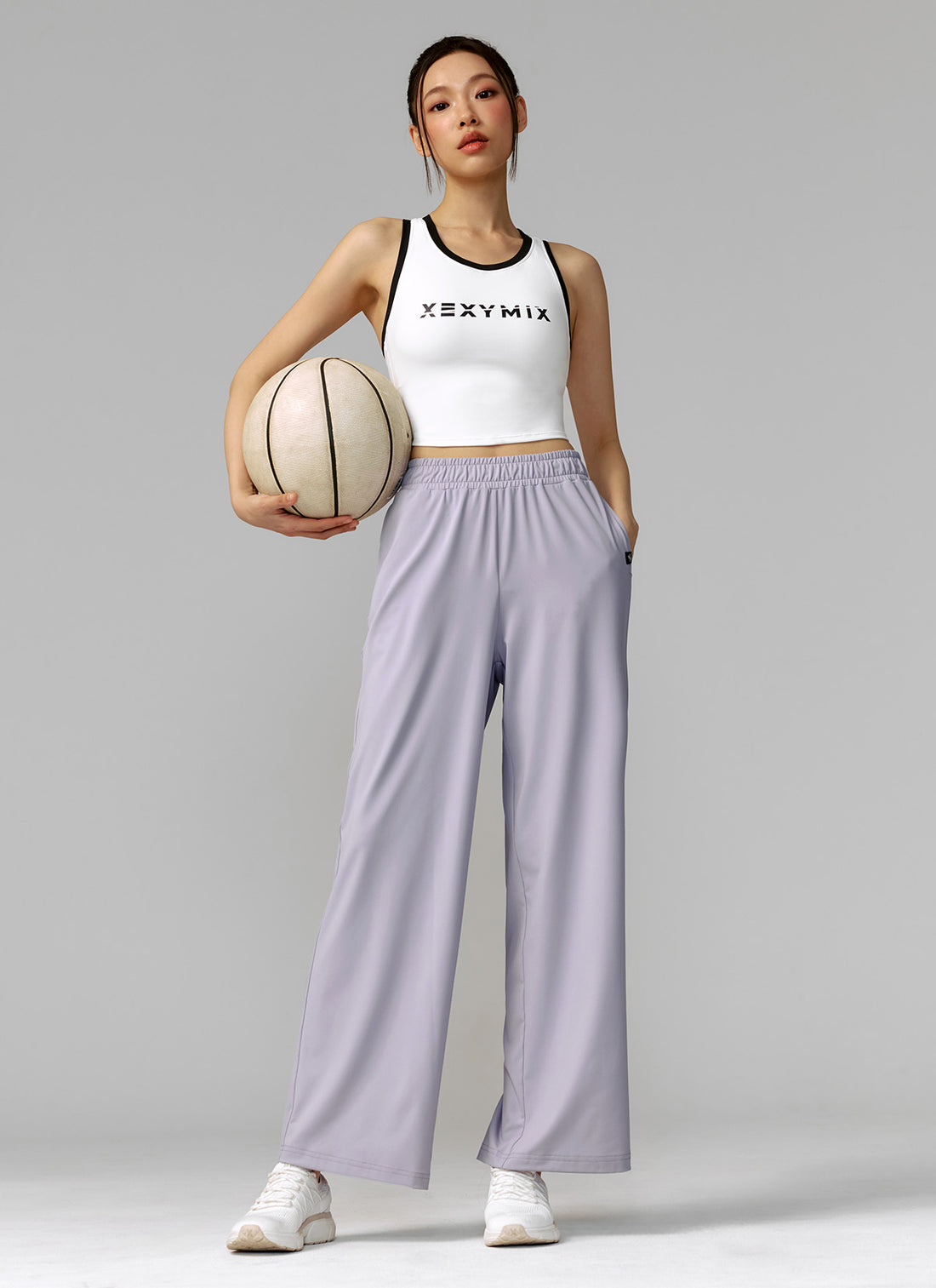 Medium Feather Cooling Wide Pants - Lilac Candy
