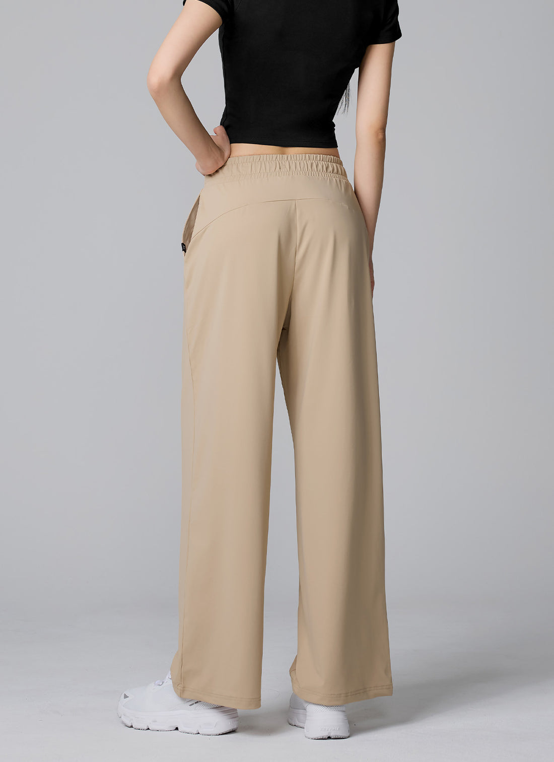 Medium Feather Cooling Wide Pants - Peanut Beige