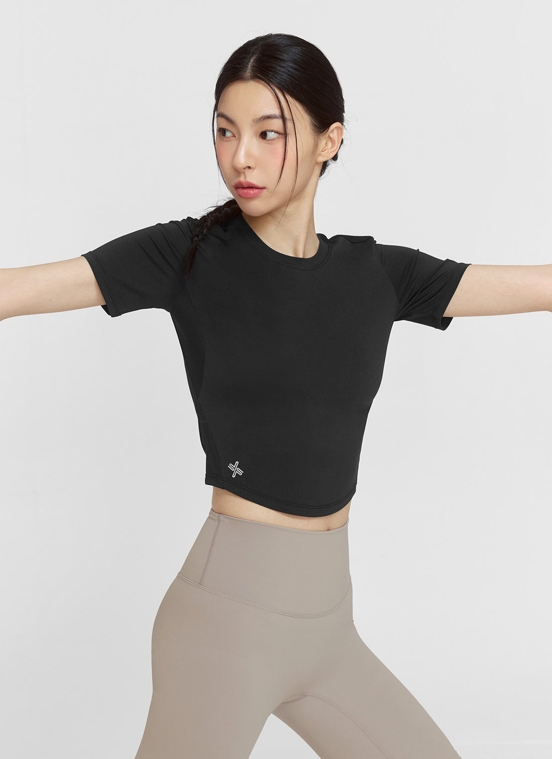 Ice Scent Crop Short Sleeve - Black